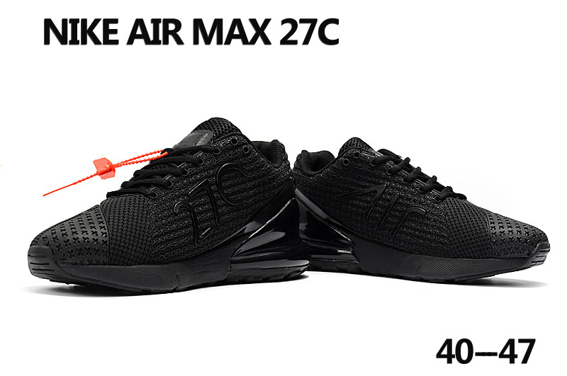 Nike Air Max 27C All Black Shoes - Click Image to Close